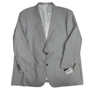 Geoffrey Beene Men's Gray Pinstripe Suit Jacket Size 54R